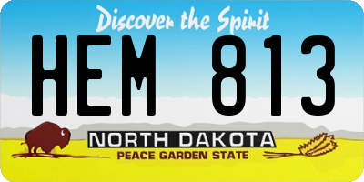 ND license plate HEM813