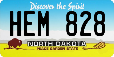 ND license plate HEM828