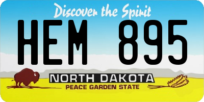 ND license plate HEM895