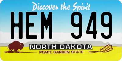 ND license plate HEM949
