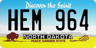 ND license plate HEM964