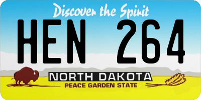 ND license plate HEN264