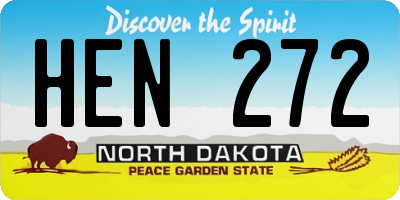 ND license plate HEN272