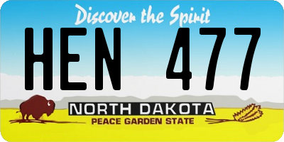 ND license plate HEN477
