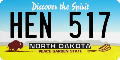 ND license plate HEN517