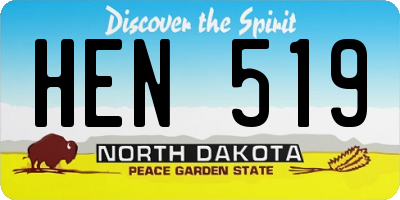 ND license plate HEN519