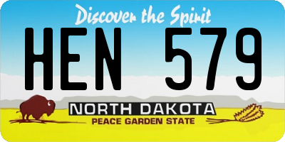 ND license plate HEN579