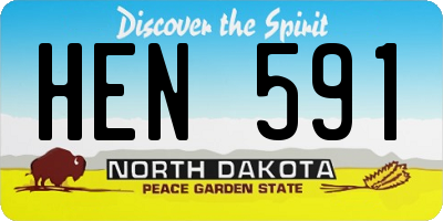 ND license plate HEN591