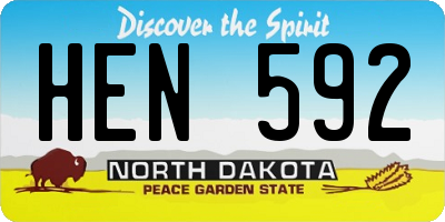 ND license plate HEN592