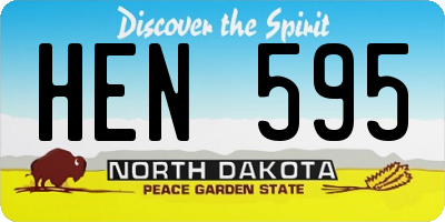 ND license plate HEN595