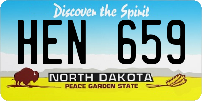 ND license plate HEN659