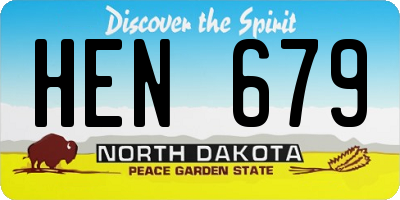 ND license plate HEN679