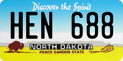 ND license plate HEN688
