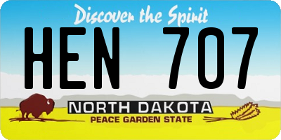 ND license plate HEN707