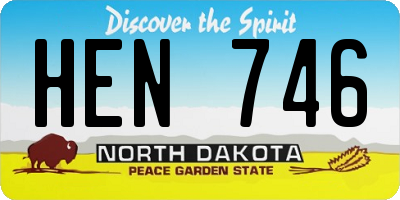 ND license plate HEN746