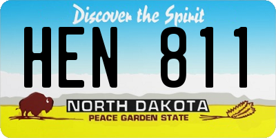 ND license plate HEN811