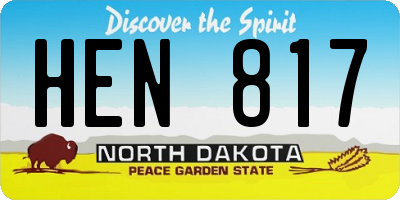 ND license plate HEN817