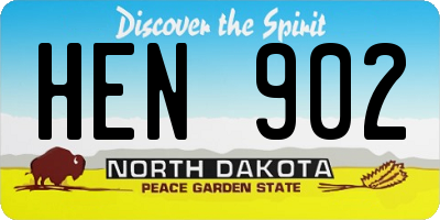 ND license plate HEN902