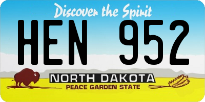 ND license plate HEN952