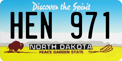 ND license plate HEN971