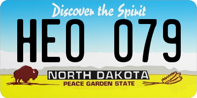 ND license plate HEO079