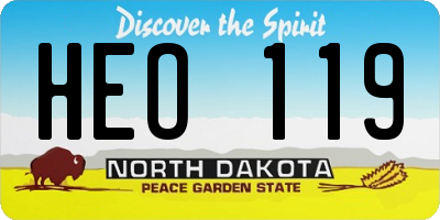 ND license plate HEO119