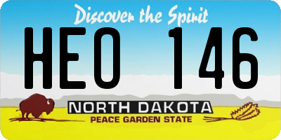 ND license plate HEO146