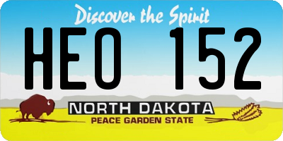 ND license plate HEO152