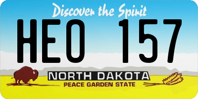 ND license plate HEO157