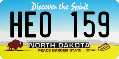 ND license plate HEO159