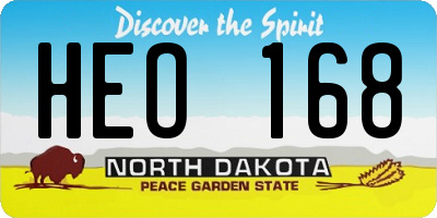 ND license plate HEO168
