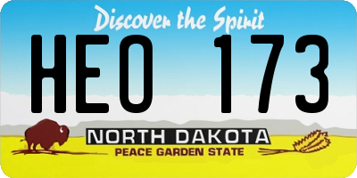 ND license plate HEO173