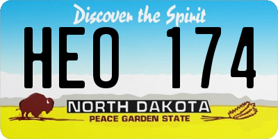 ND license plate HEO174