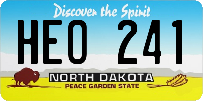 ND license plate HEO241