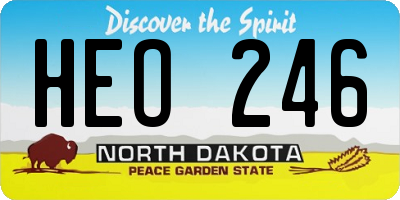 ND license plate HEO246