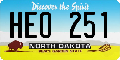 ND license plate HEO251