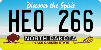 ND license plate HEO266