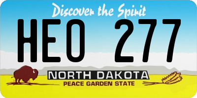 ND license plate HEO277
