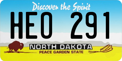 ND license plate HEO291