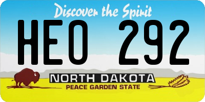 ND license plate HEO292