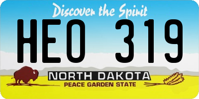 ND license plate HEO319