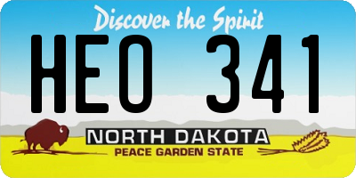 ND license plate HEO341