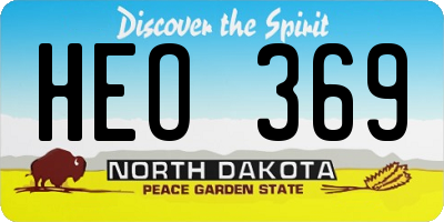 ND license plate HEO369