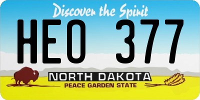 ND license plate HEO377