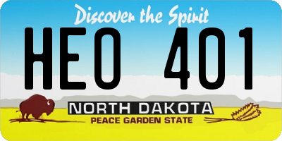 ND license plate HEO401