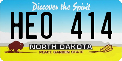 ND license plate HEO414