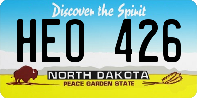 ND license plate HEO426