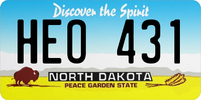 ND license plate HEO431