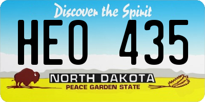 ND license plate HEO435