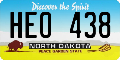 ND license plate HEO438